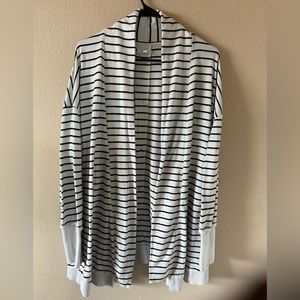 Maurices XL women's white with black striped cardigan. Great condition.